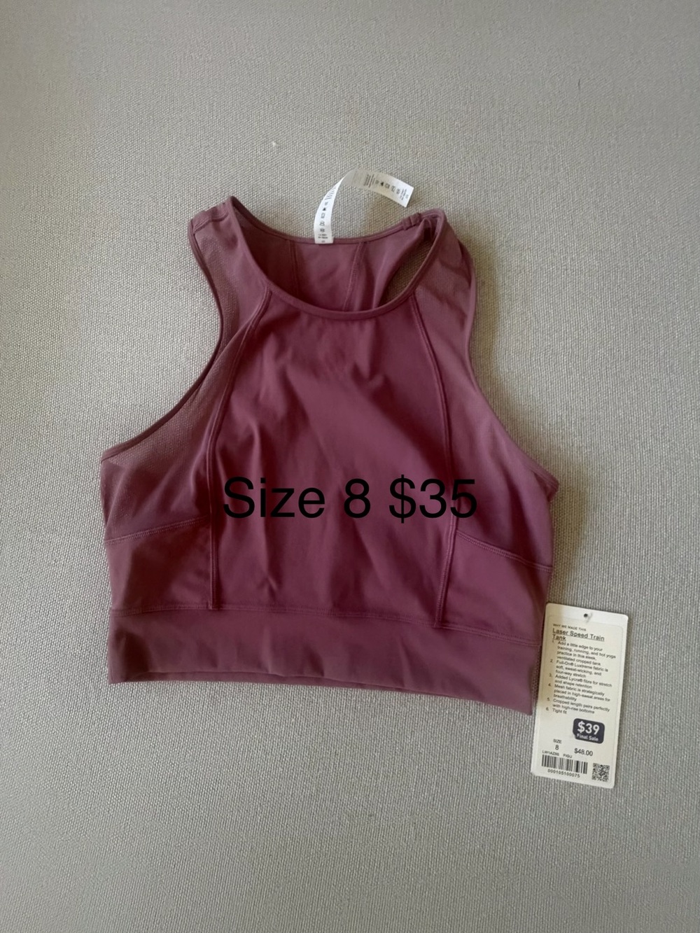 lululemon athletica mauve/purple high-neck sports bra